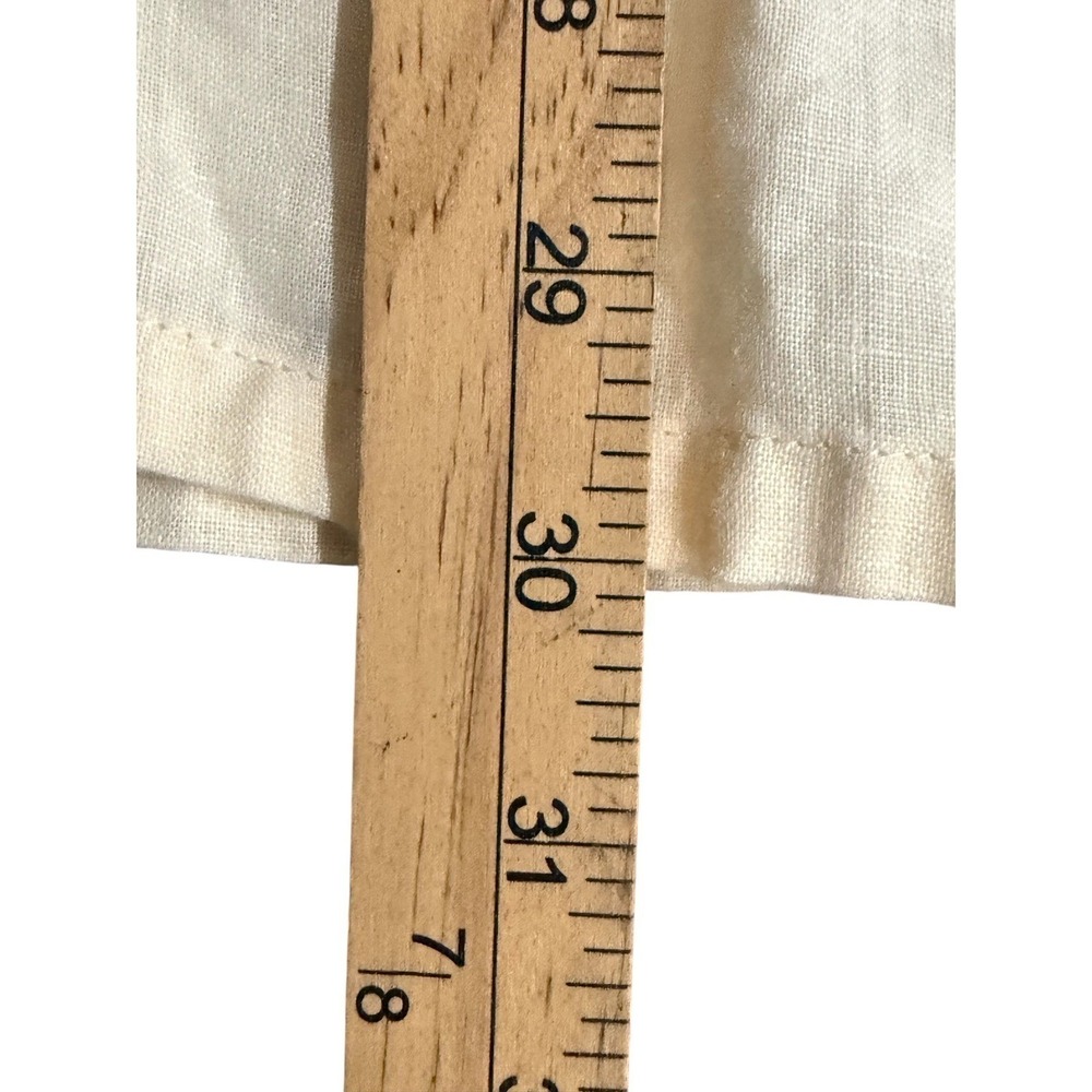 Lands End Linen Tunic Top Plus Size 1X Ivory Beaded Boho Beach Cover Up - Picture 12 of 12